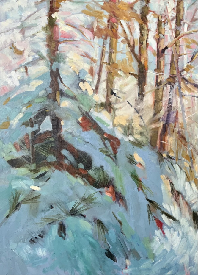 Présence silencieuse, peinture à l’huile de Nancy Lajeunesse