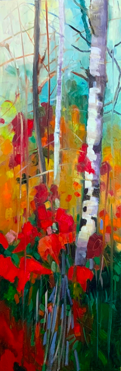 Promenade avec toi, peinture à l’huile de Nancy Lajeunesse